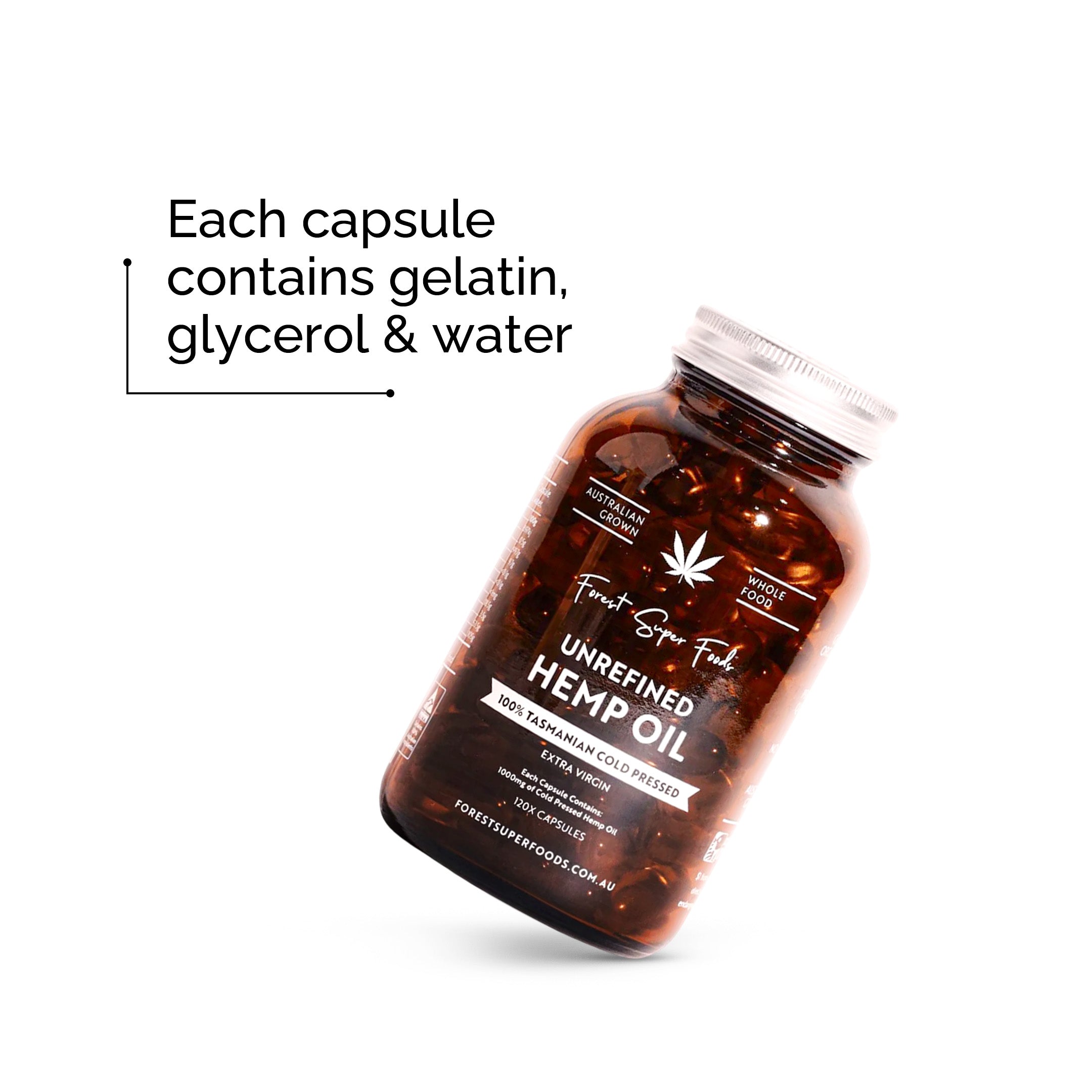 Unfiltered Hemp Seed Oil Capsules