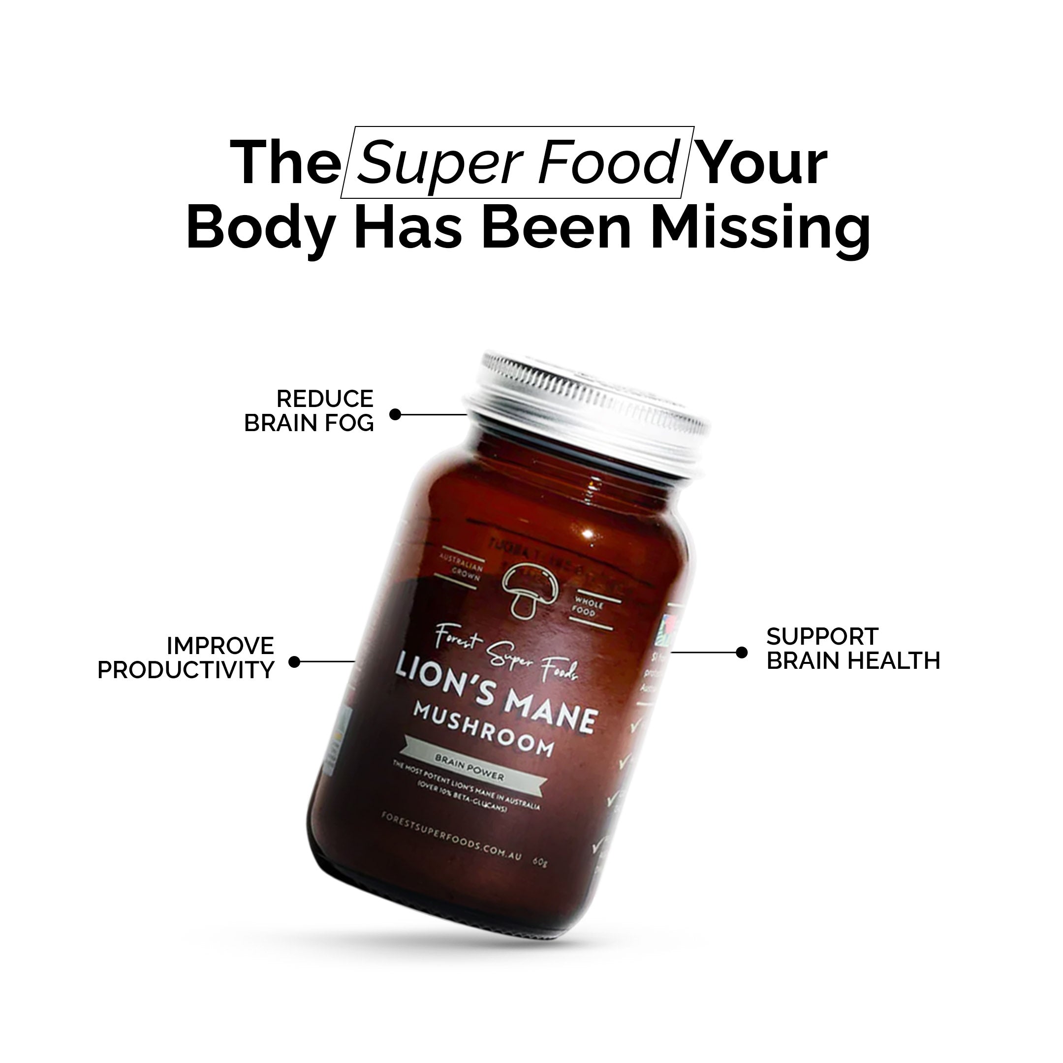 Australian Grown Lions Mane Powder