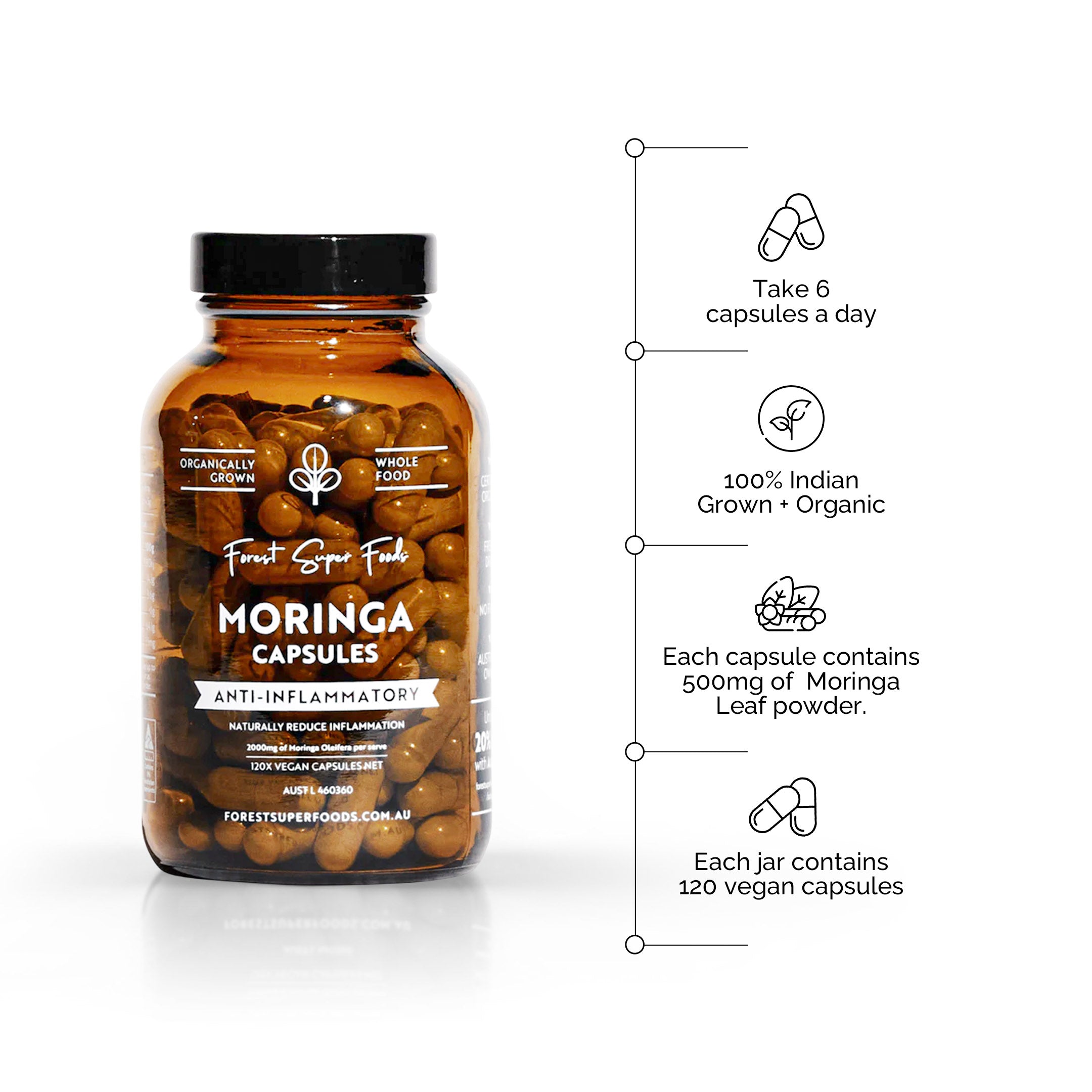Mini Organic Moringa Capsules
